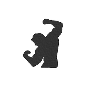 Muscle Man Gym Silhouette Embroidery Design Embroidery File Digital Design Instant Download