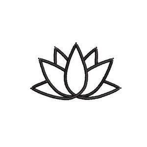 Lotus Umriss Stickdatei Design Stickdatei Sofort Download