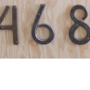 Hand-Forged Iron House Numbers - Contemporary Style. (PRICED INDIVIDUALLY)