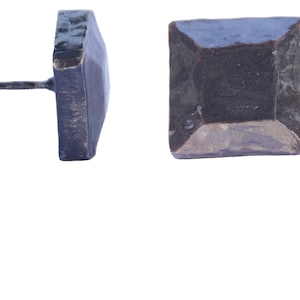 Hand-Forged Iron Decorative Nail - wide bevelled head.