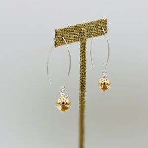 Long Silver & Gold Earrings