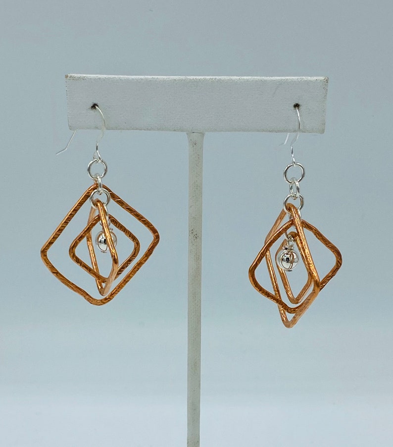 Copper /& Silver Earrings
