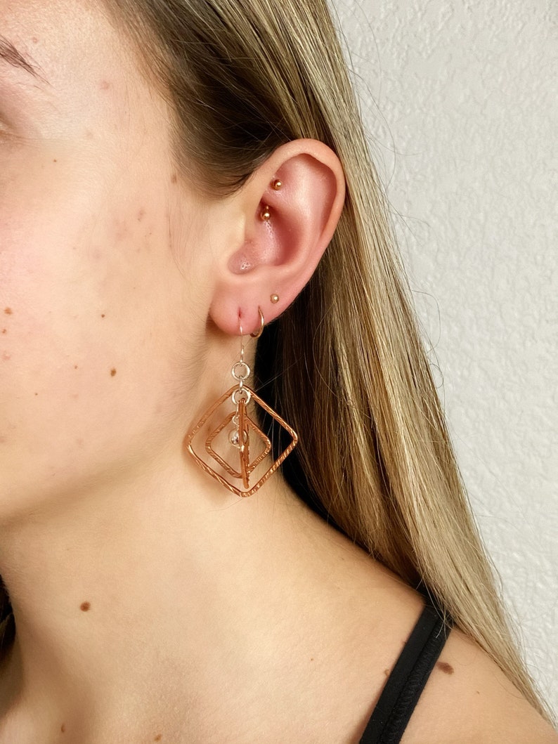 Copper /& Silver Earrings