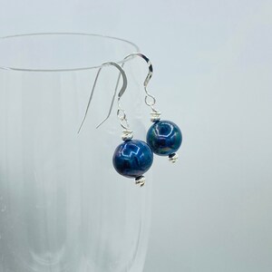 Peacock Pearl Dangle Earrings