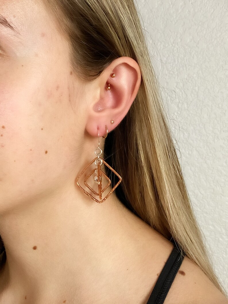 Copper /& Silver Earrings