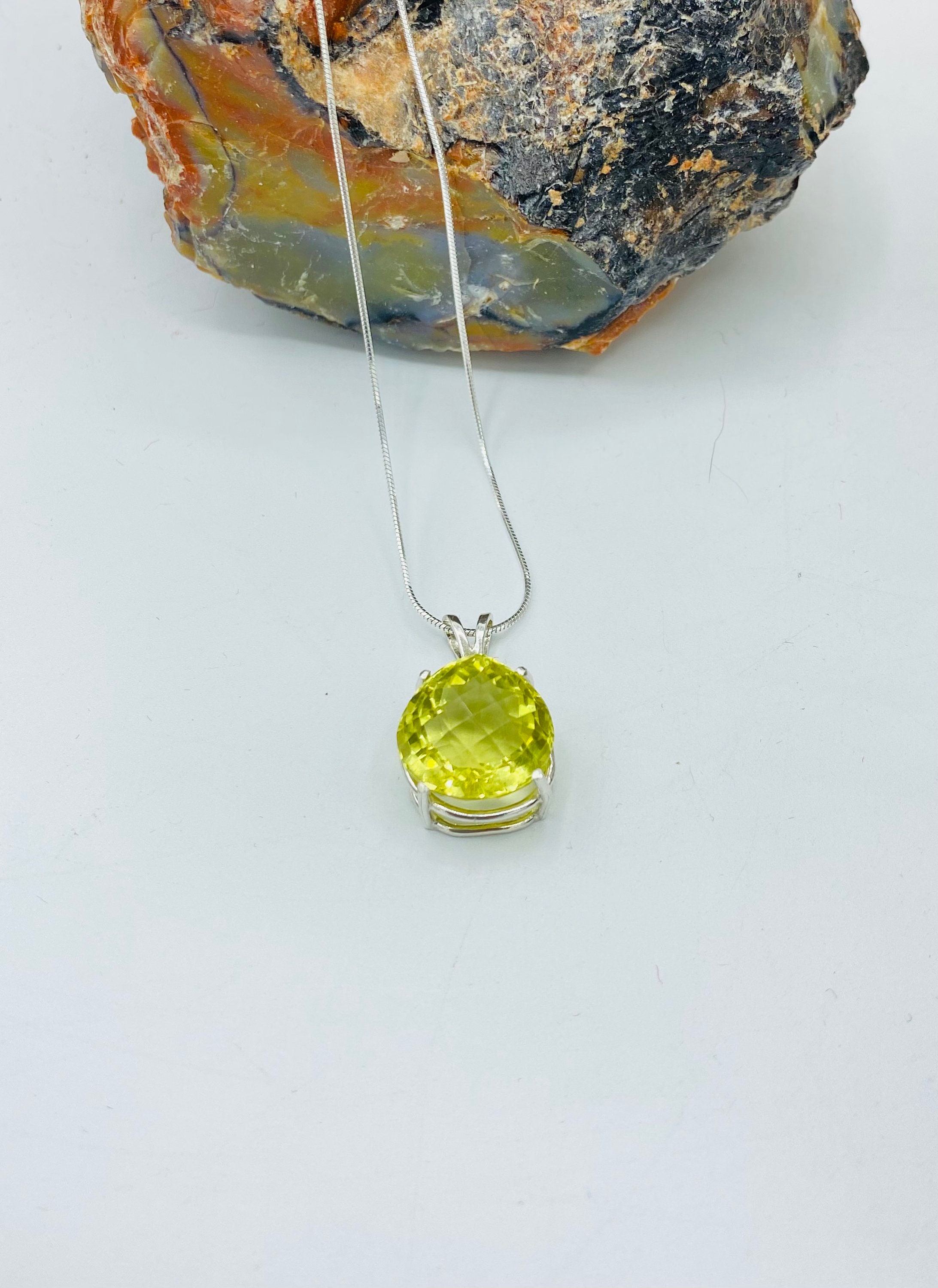 Lemon Citrine Pendant - Etsy