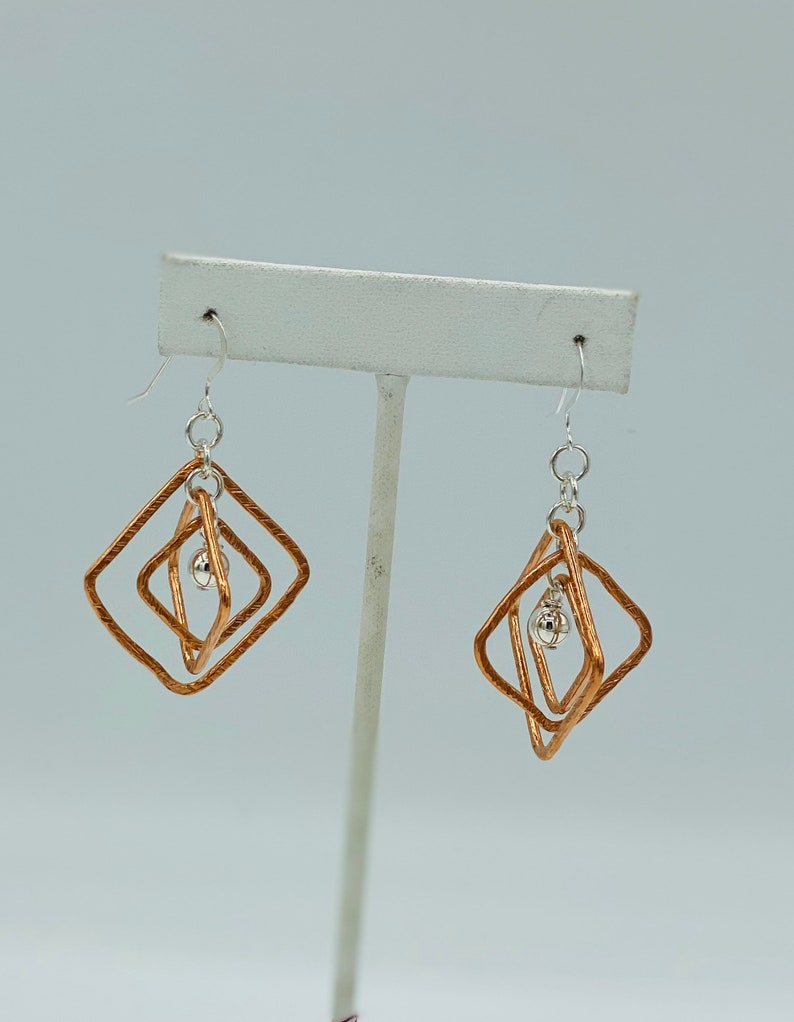 Copper /& Silver Earrings