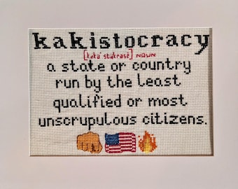 Kakistocracy Signal Gate Cross Stitch Pattern