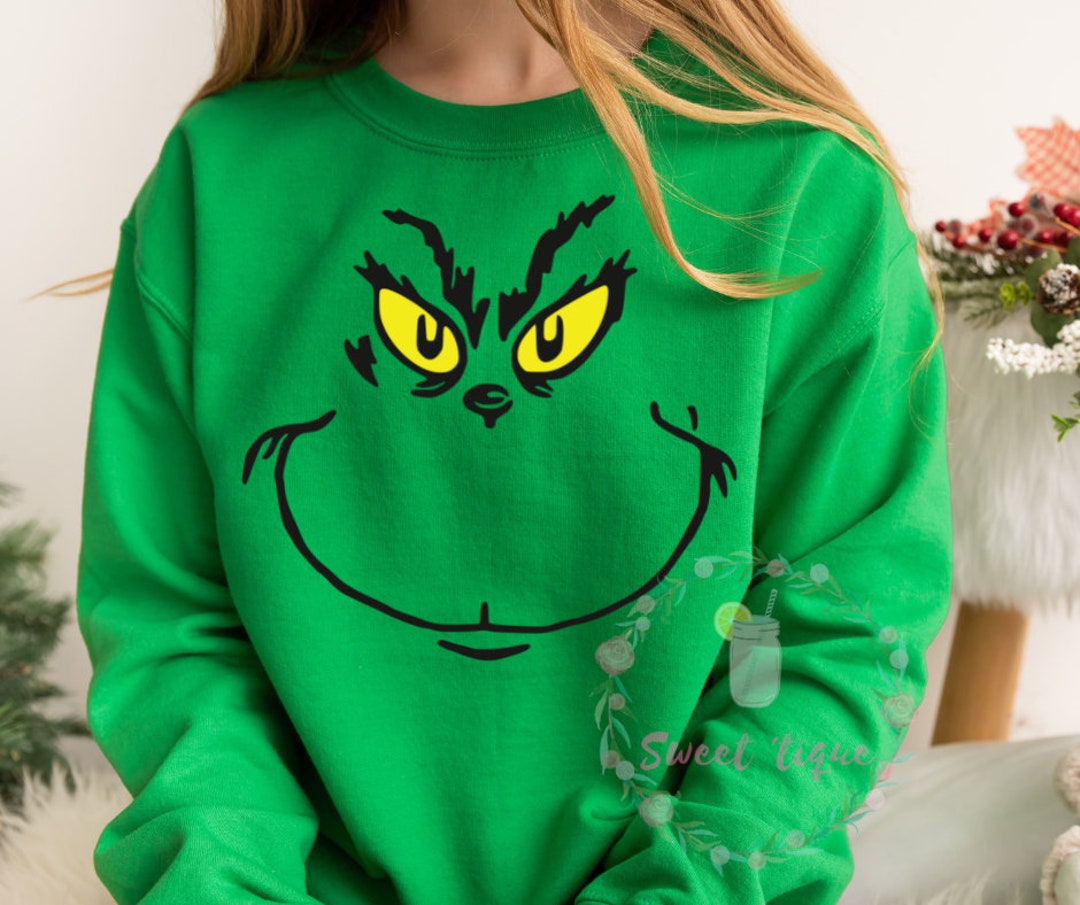 Christmas Monster Green Christmas Monster Green Monster Sweatshirt Christmas Sweatshirt Couples ...