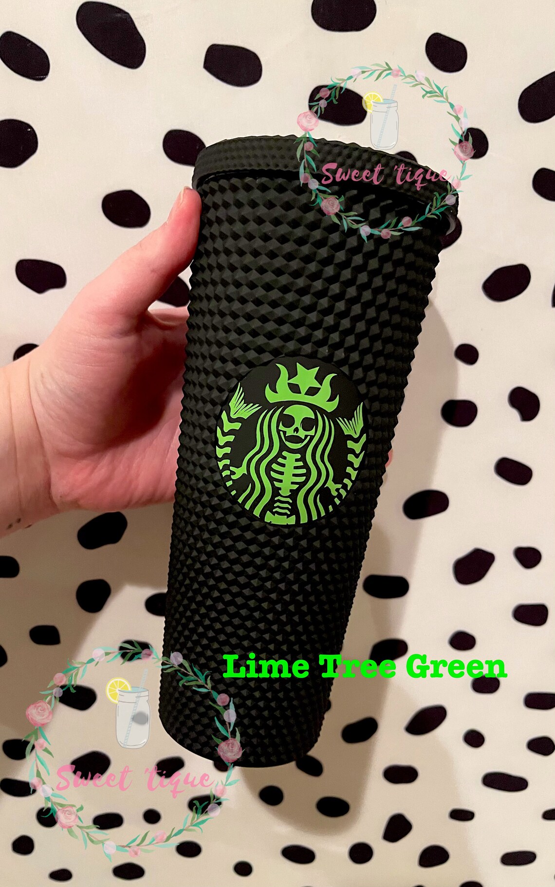 Matte Black Studded Tumbler Starbucks Matte Black Studded Etsy