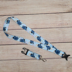 Lanyard keychain Stitch, Lilo & Stitch, Disney Badge holder, Stitch Hearts Lanyard Gift for her, Gift idea, Gift for kids, teens