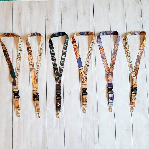 One Piece Lanyard Keychain – Monkey D. Luffy / Zoro / Chopper Badge Holder – Anime Gift for Fan or Collector