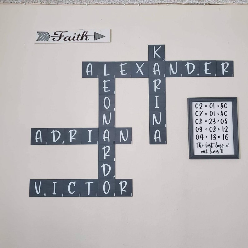Scrabble Wall Tiles 3x3 Inches Lightwood Easy Mount Etsy