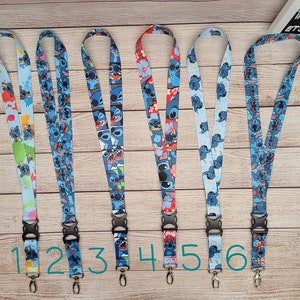 Lanyard keychain Stitch, Stitch & Angel, scrump,  gift idea, Stitch badge holder, gift for women, girlfriend, teen, kids cool Stitch gift