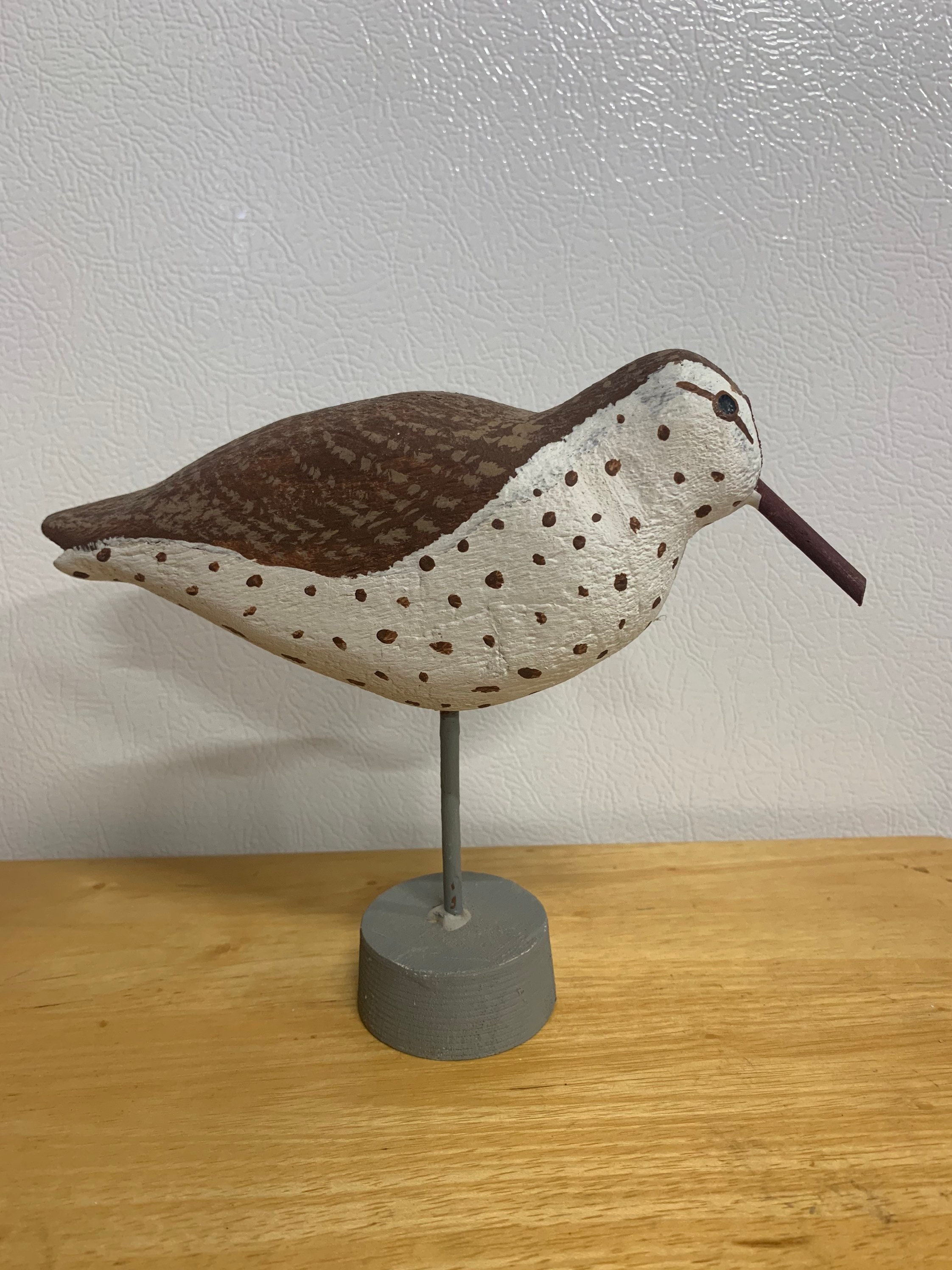 Pájaro de madera tallada y pintada a mano FolkArt Shorebird | Etsy