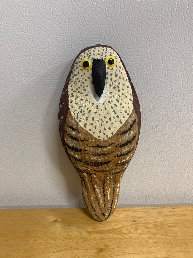 Hand Carved /& Painted Wooden FolkArt Owl