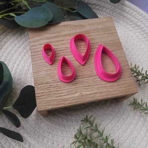 Rounded Teardrop Clay Cutter | Raindrop Clay Cutter | Polymer Clay Cutter | Basic Clay Cutters | Clay Earring Cutters | Polymer Clay Tools