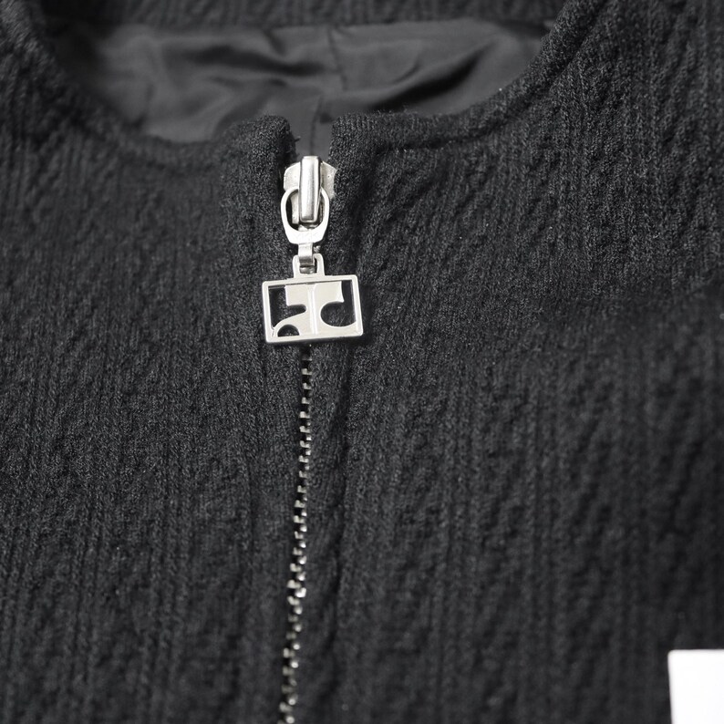 Courrèges Logo Patch Mock Neck Batwing Wool Jacket image 8