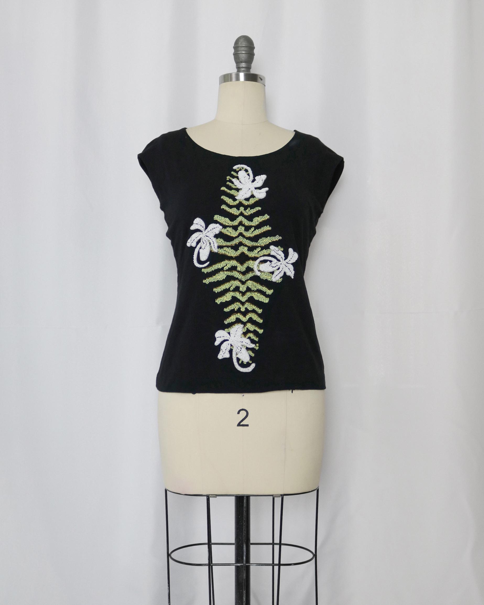 トップス FENDI 2004 Beaded Floral Tank top Y2K Rare 2004 Fendi Beaded Floral Tank Top | S M Y2K Archive Coquette