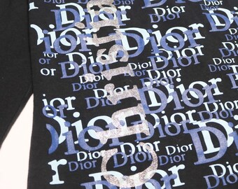 00s Christian Dior Monogram Text Print Top | S M Archive Y2K