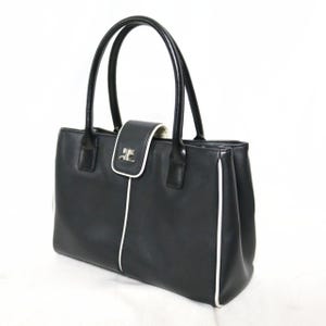 特価商品  00s | Bag Leather Courreges Vintage Contrast Metal Pipping バッグ
