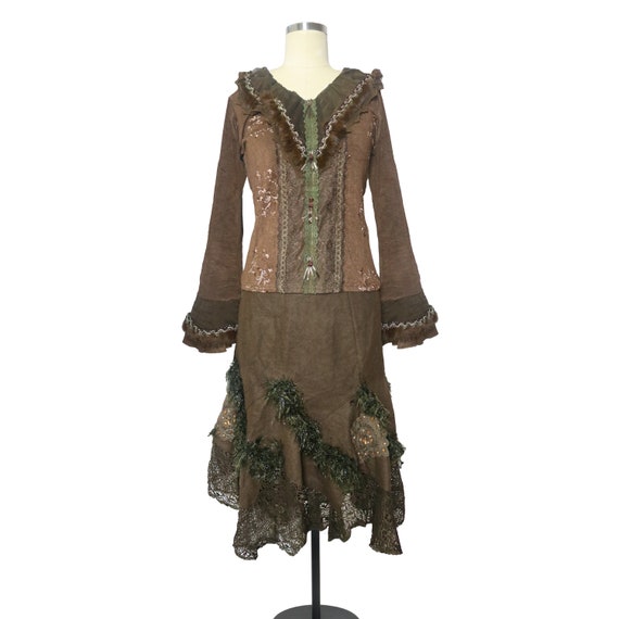 Y2K Vintage Fairy Grunge Handkerchief Skirt | Asy… - image 3