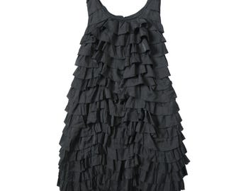 Rare Vintage Snidel Ruffle Layered Top | 00s Avant Garde Minimalist Sleeveless Blouse