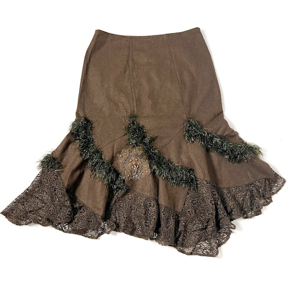 Y2K Vintage Fairy Grunge Handkerchief Skirt | Asy… - image 2