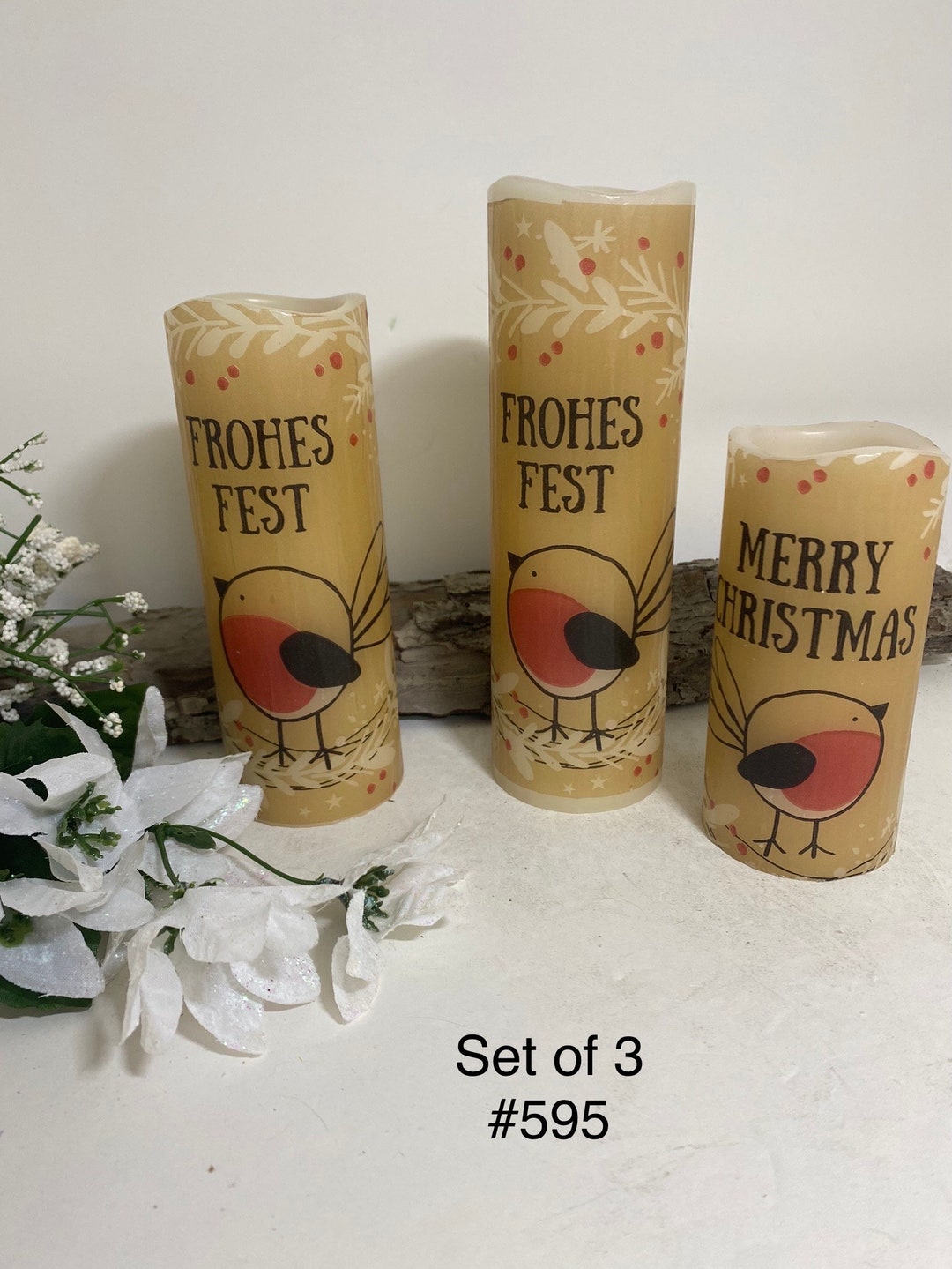 Battery Operated Flameless Candles Candlesbattery Operated Etsy