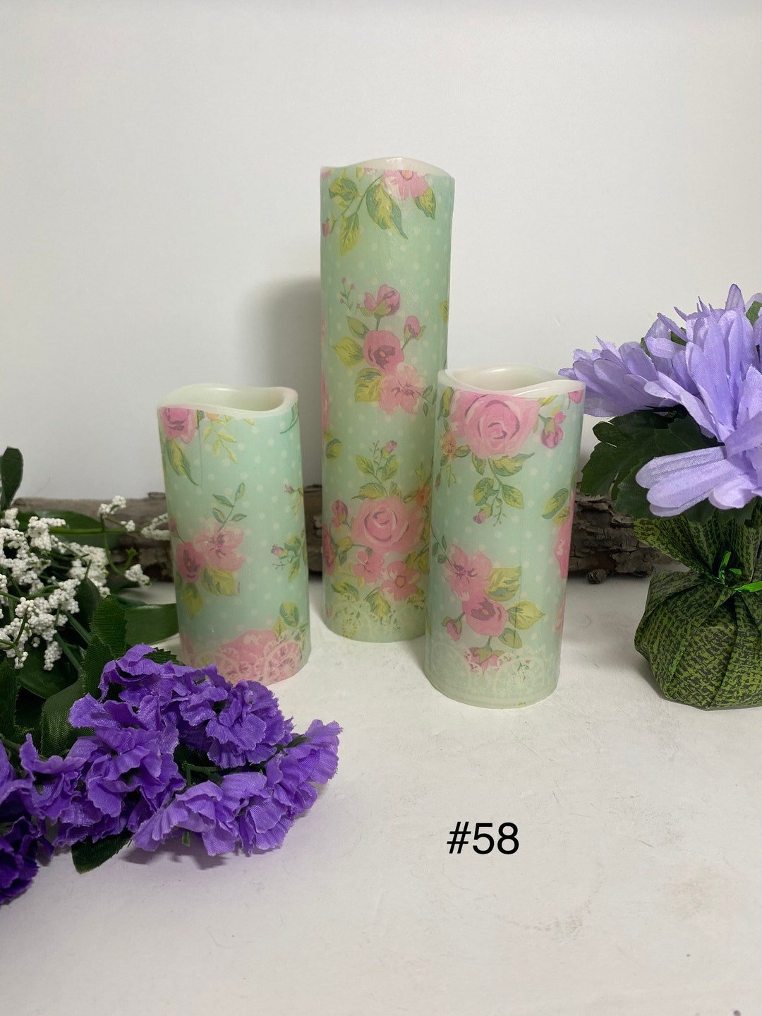 Battery Operated Flameless Candles Candlesbattery Operated Etsy