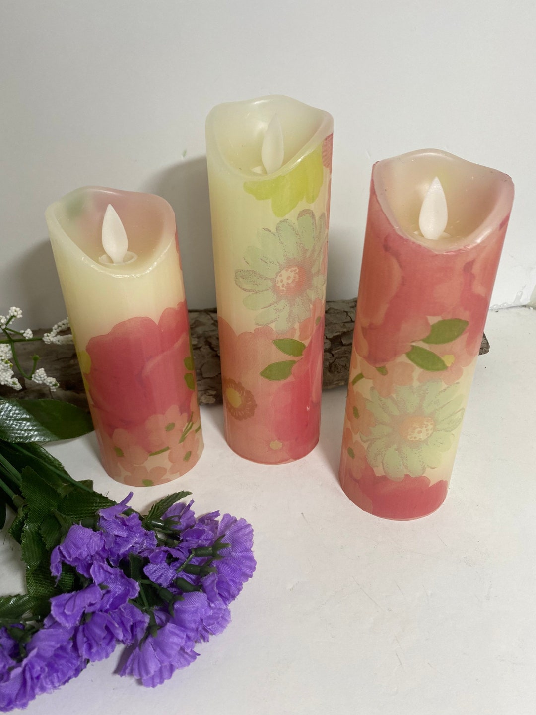 Battery Operated Flameless Candles Candlesbattery Operated Etsy