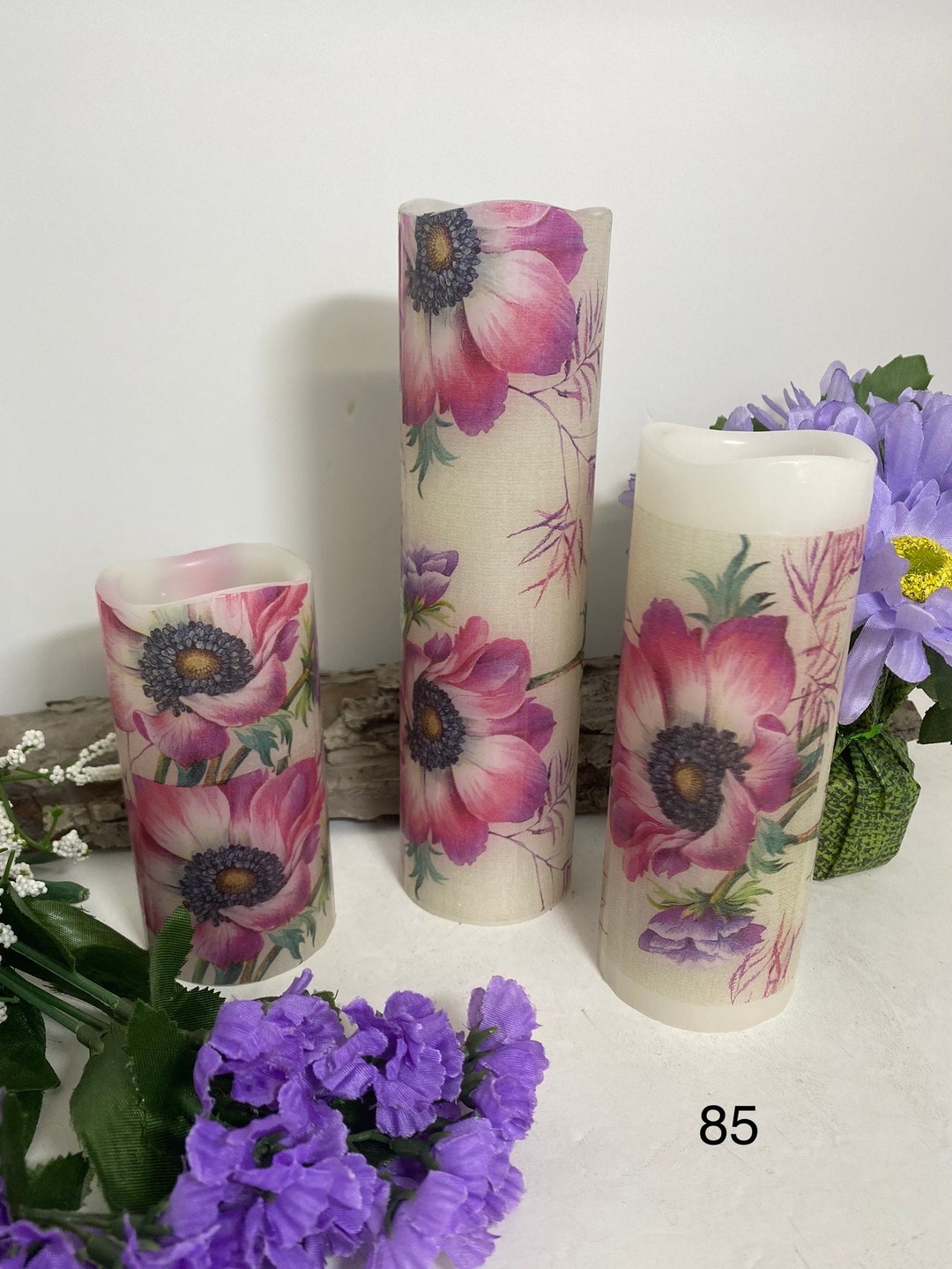 Battery Operated Flameless Candles Candlesbattery Operated Etsy