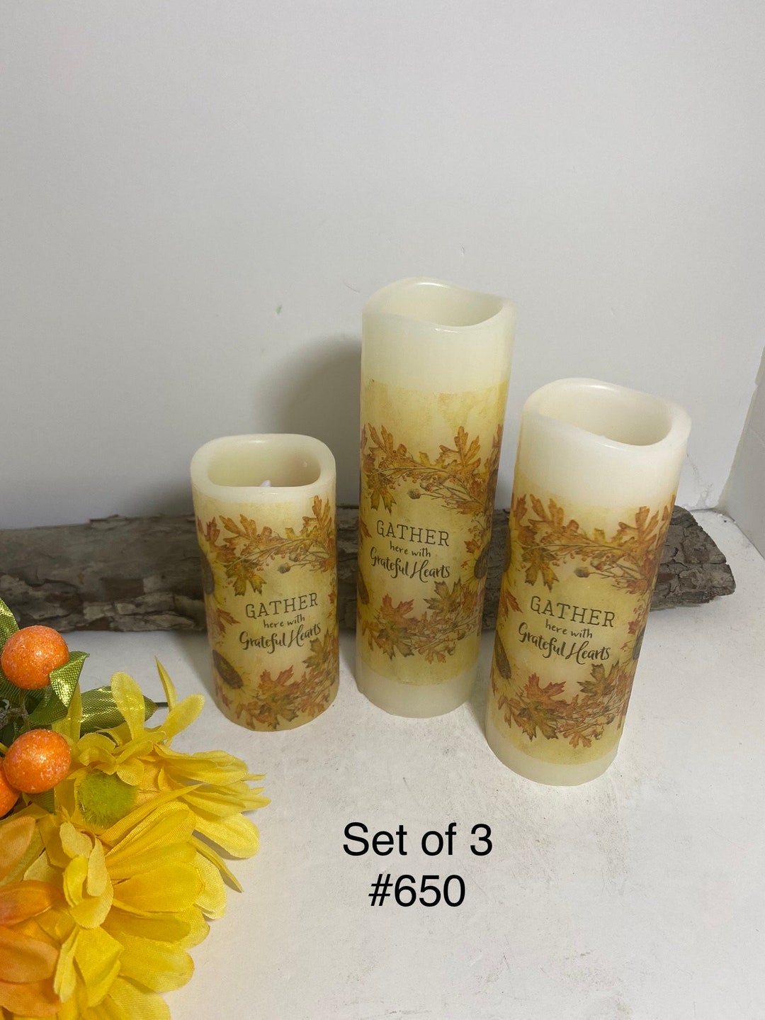 Battery Operated Flameless Candles Candlesbattery Operated Etsy