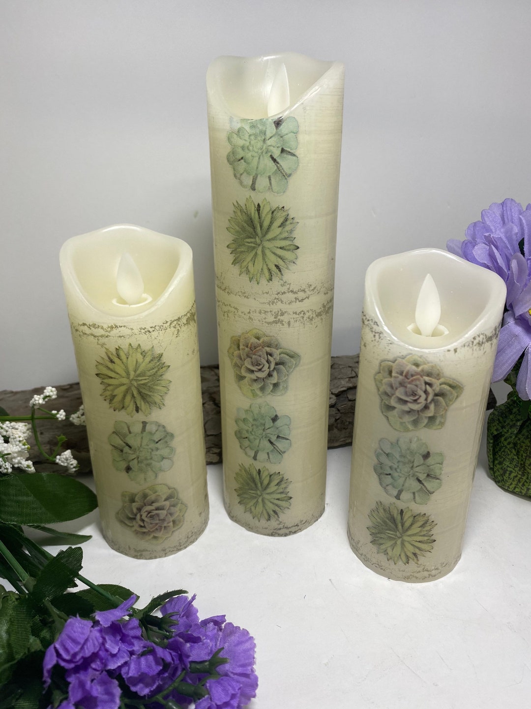 Battery Operated Flameless Candles Candlesbattery Operated Etsy