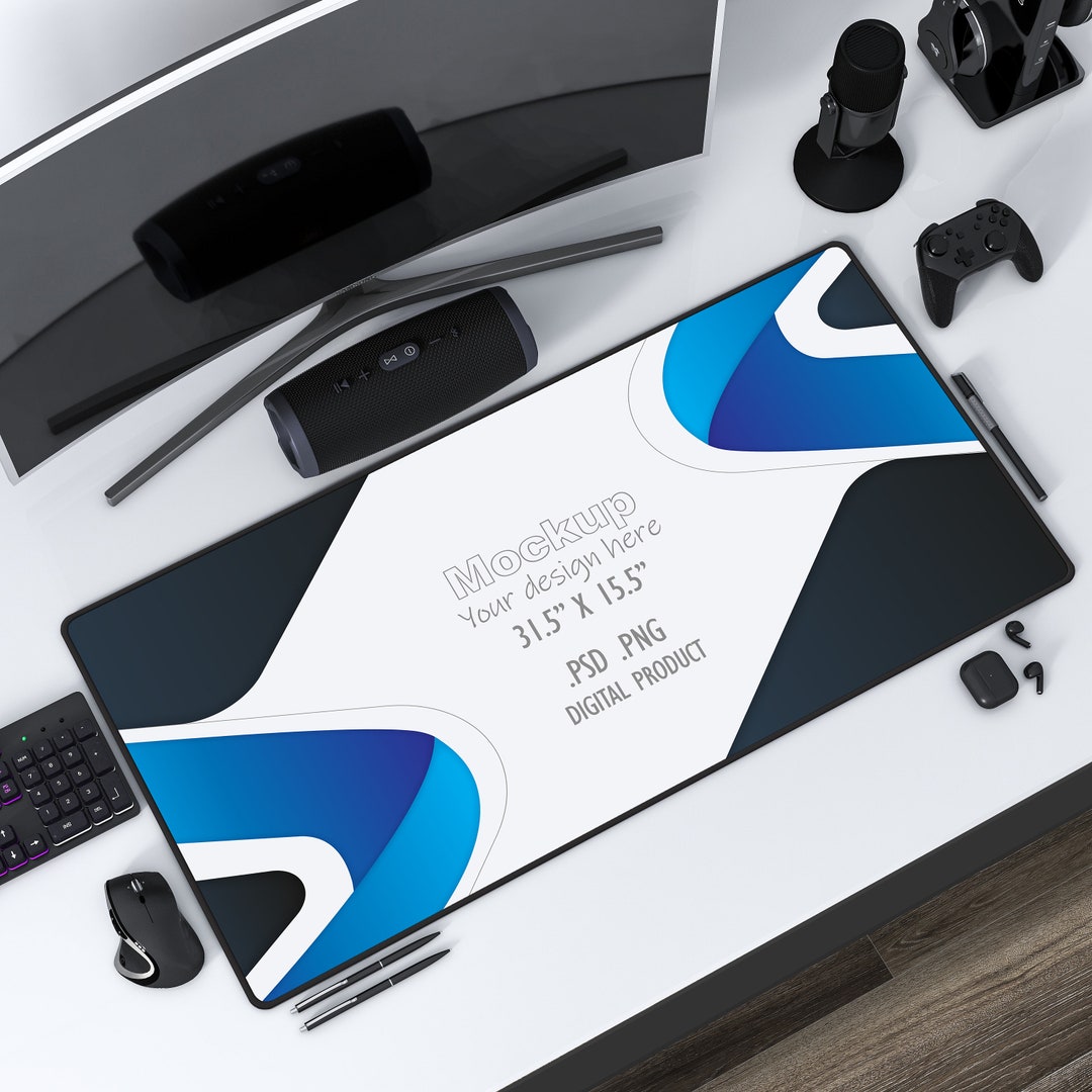 Desk Mat Mockup 31.5x15.5 Mousepad Desk Pad Mockup Mousepad Mockup