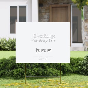 Download Vertical Yard Sign Mockup Show Here Your Yard Garden Sign Etsy