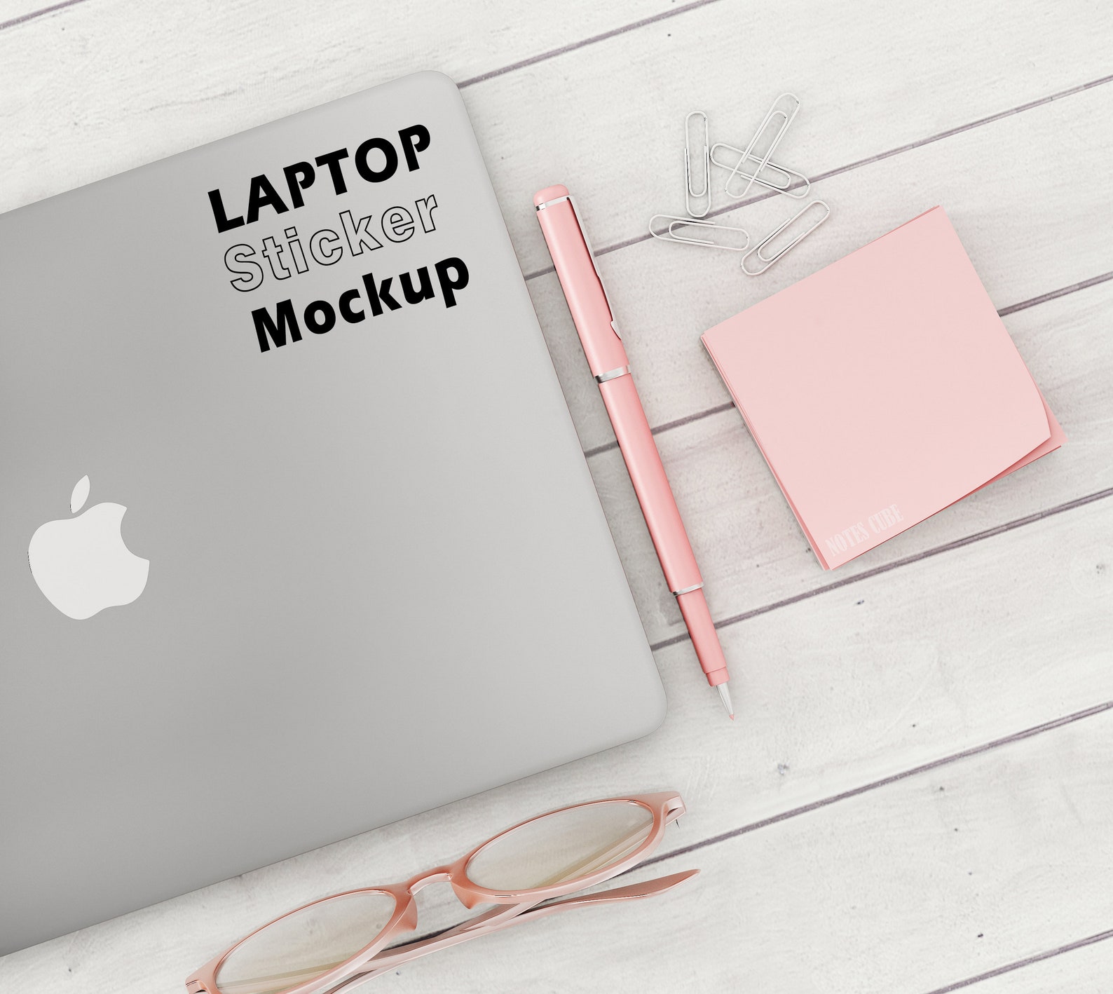Download Laptop decal mockup Perfect to show your Sticker mockup ...