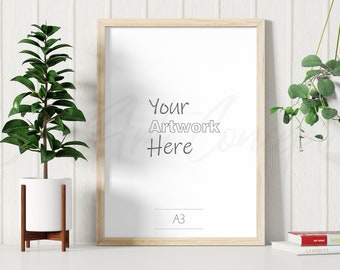 Wood Frame mockup, mockup frames, a4 frame, blank canvas, art print mockup, digital frames, poster mockup, mockup for prints