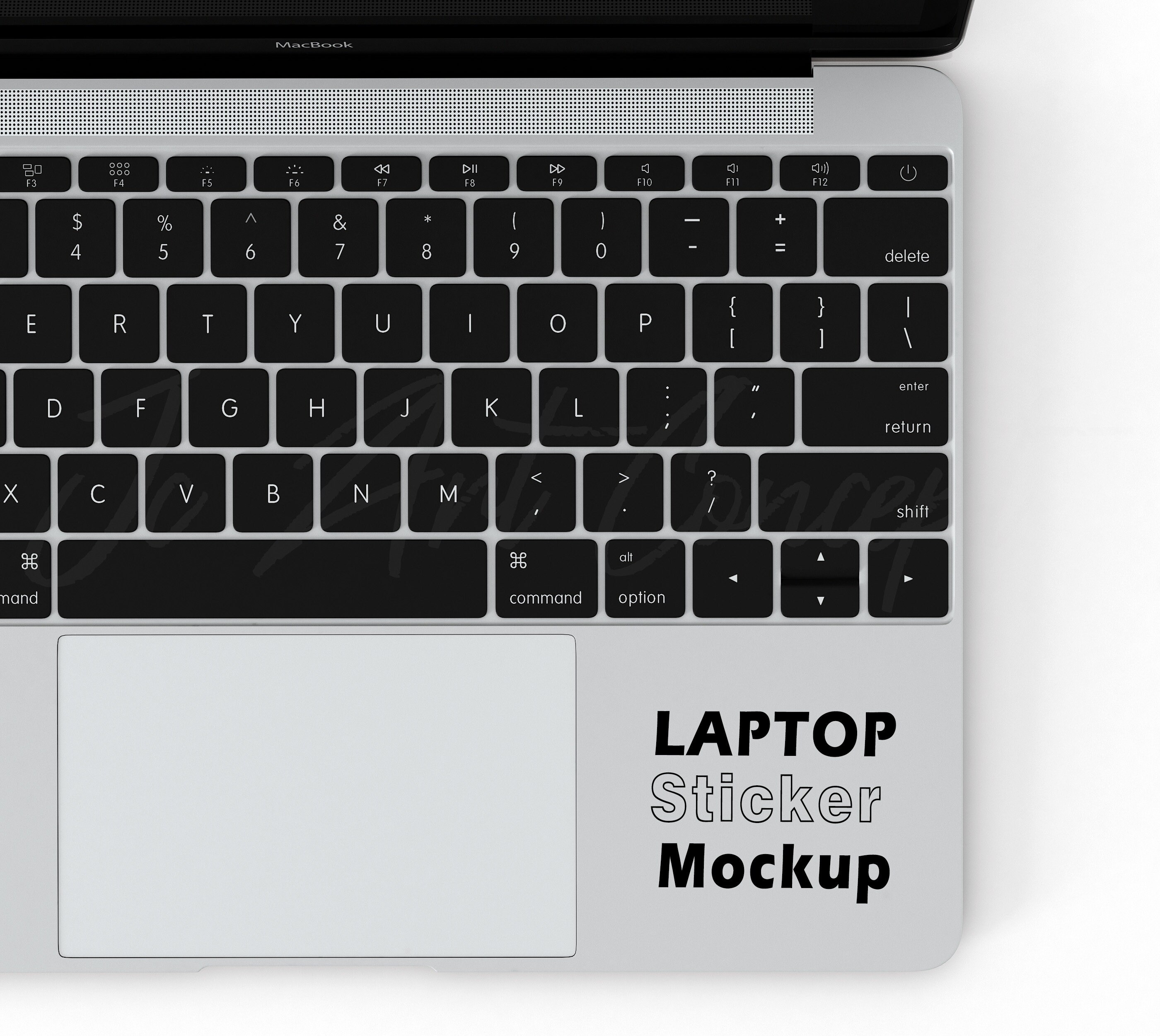 Laptop Sticker Mockup  1 PSD with 5 JPG images (1102741)