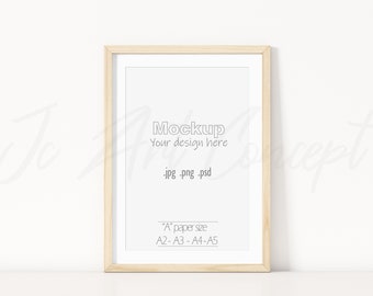 Frame mock up  for a2 a3 a4 a5 size paper. Show here your picture frame mockup, mockup frames, art print mockup, a4 wood frame mockup