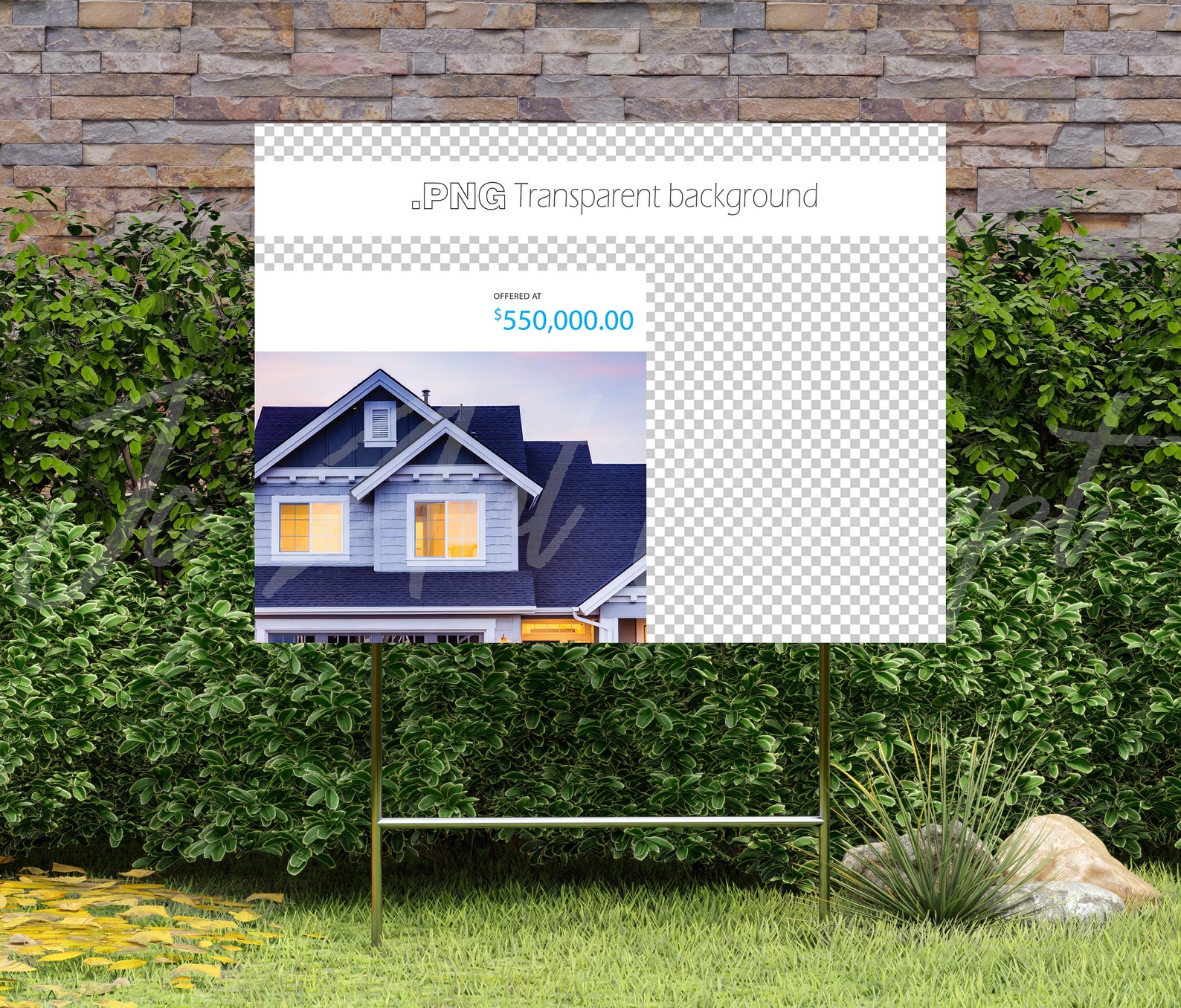 Yard sign mockup horizontal. Show here your yard sign mockup Etsy