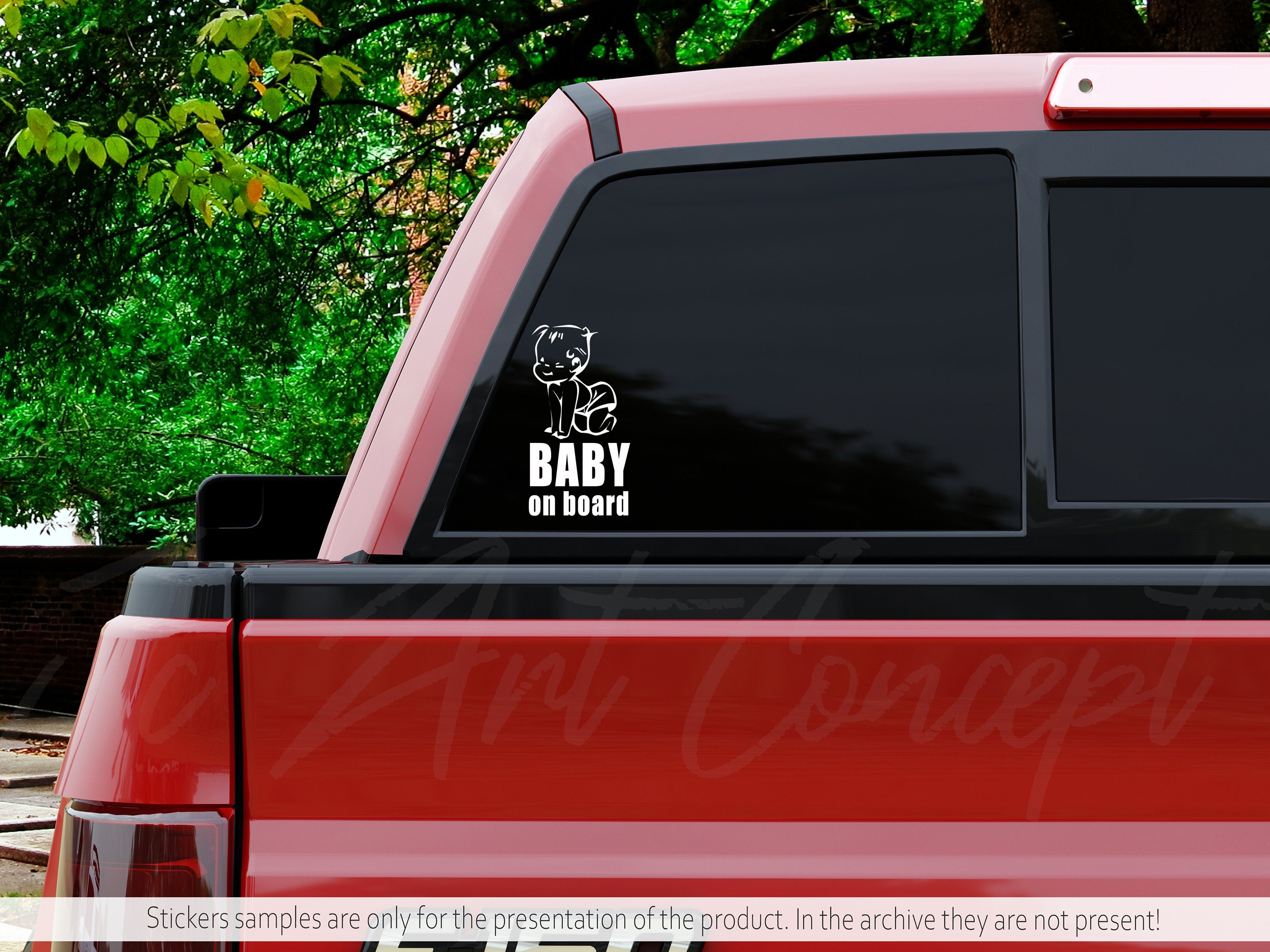 Car Decal Mockup for Your Car Decals Presentation. Car Window Etsy
