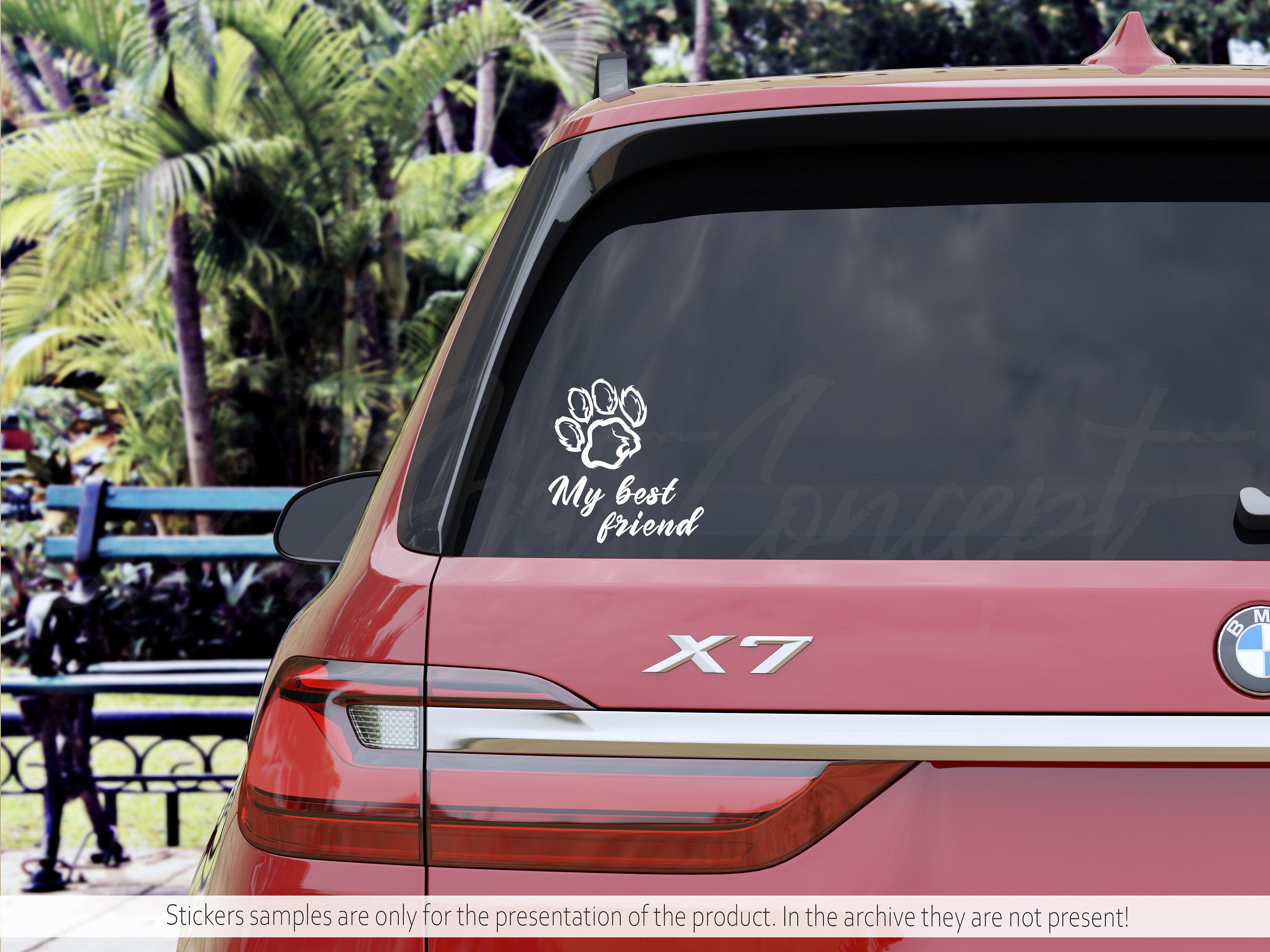 Car Window Decal Mockup for Your Car Decals Presentation. Car Etsy