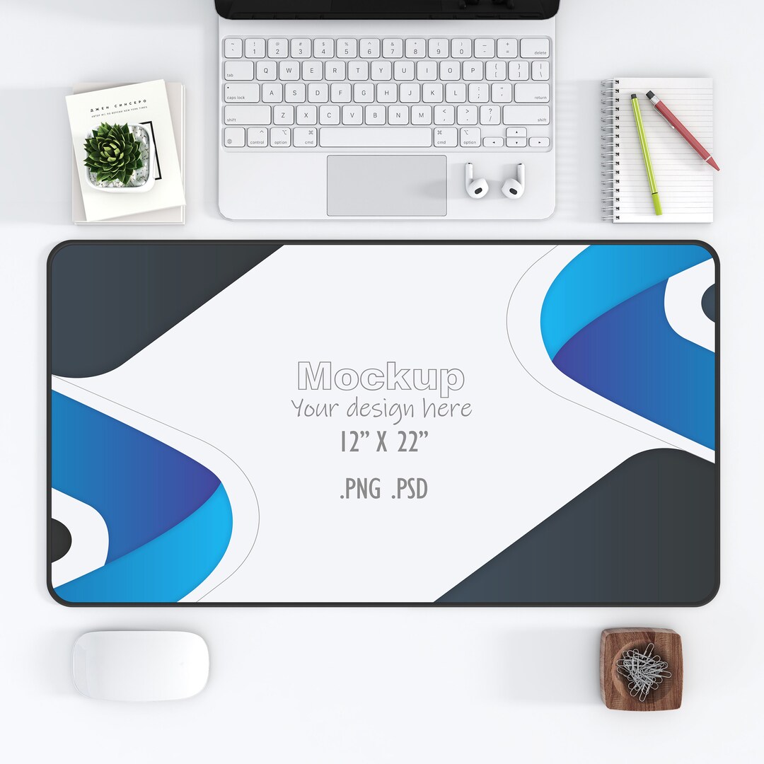 Desk Mat Mockup 12x22 Mousepad Mockup Mousepad Desk Pad Mockup Large