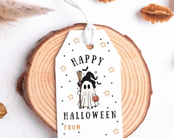 Tags Halloween-gunst: spookachtige cadeaulabels (digitale download)