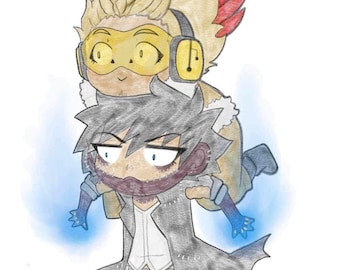 Llavero con dije de Dabi Hawks de My Hero Academia