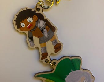 Llavero con dije de Mithrun de Dunmeshi Delicious in Dungeon Kabru