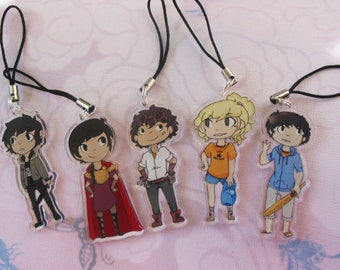 Percy Jackson inspired clear acrylic phone charms