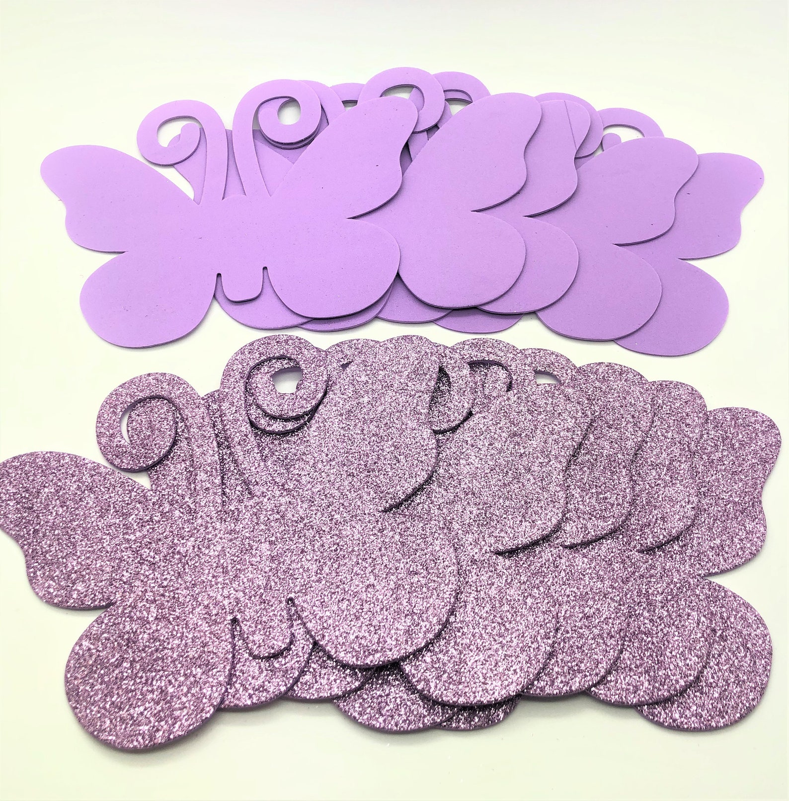 Pack of 10 Glitter Craft Foam Butterfly Shapes in Purple Color Etsy