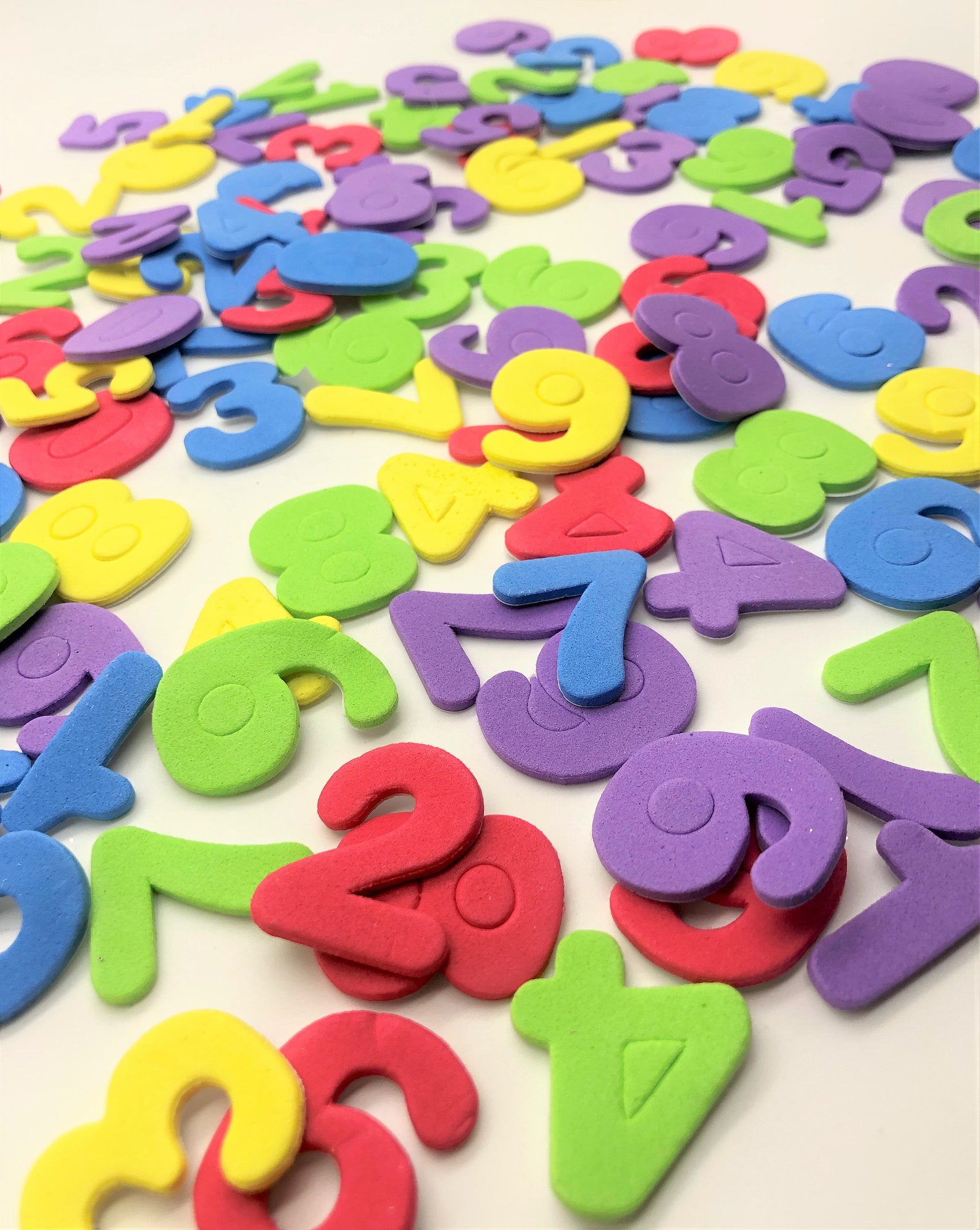100 Pieces Letter/number Colour Foam Stickers 3 X 2.5cm Etsy